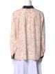 Maison Mayle Silk Floral Print Button-Up Top