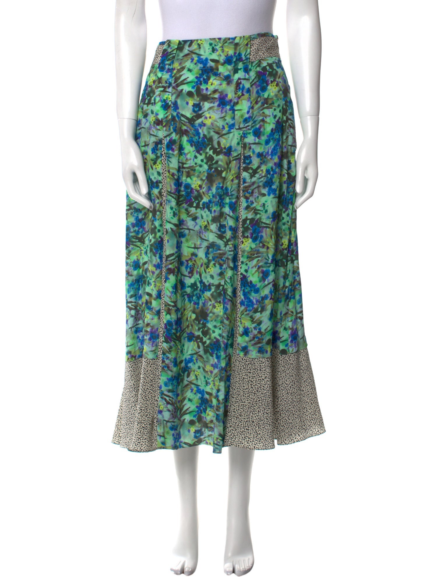 Maison Mayle Floral Print Midi Length Skirt