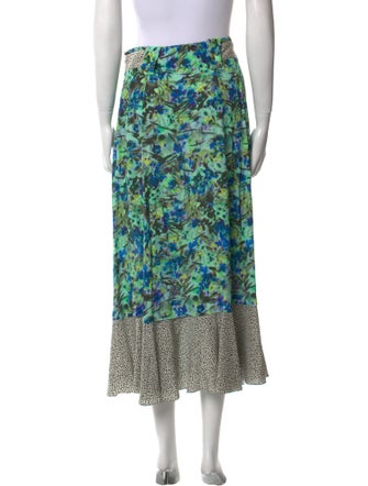 Maison Mayle Floral Print Midi Length Skirt