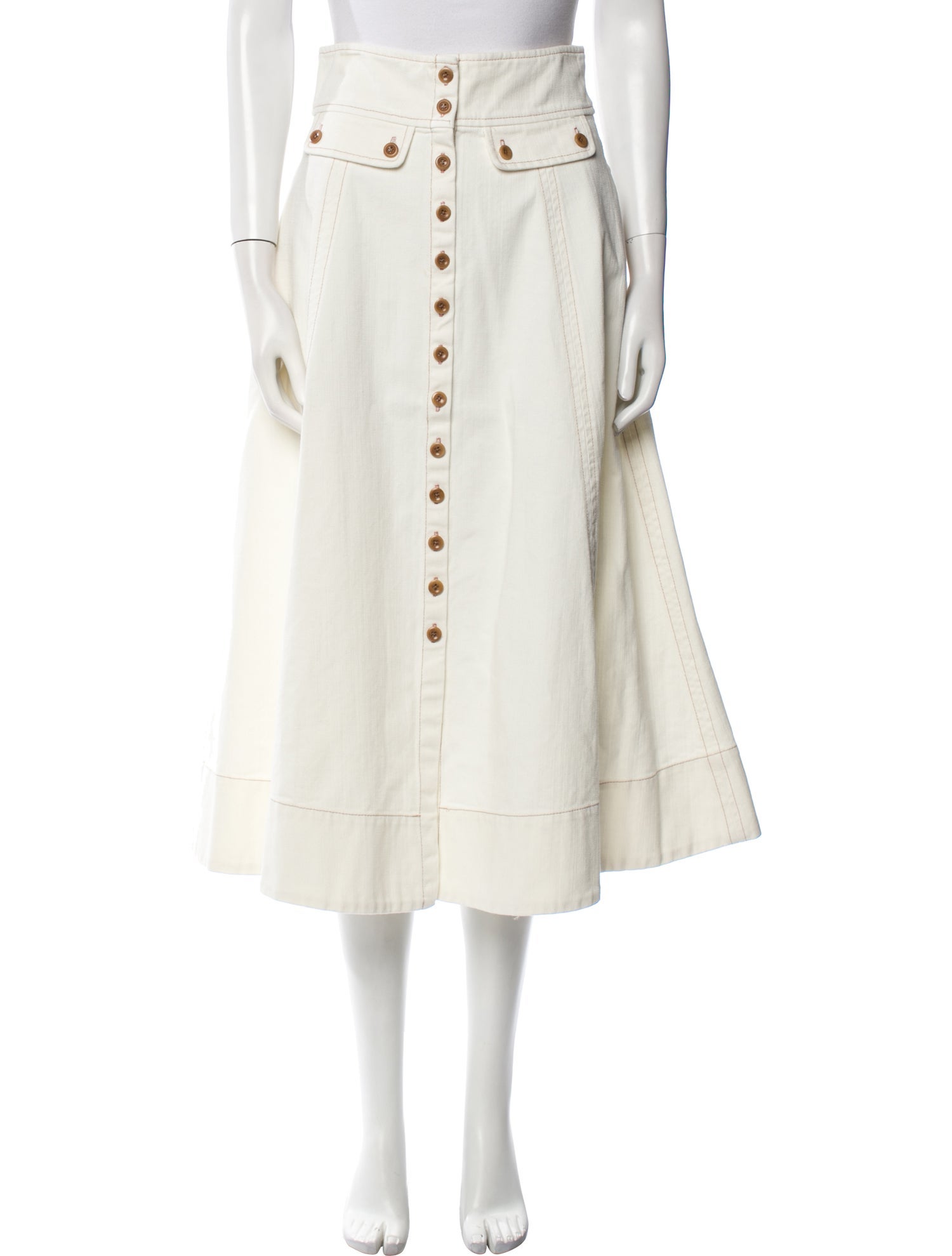 Maison Mayle Midi Length Skirt