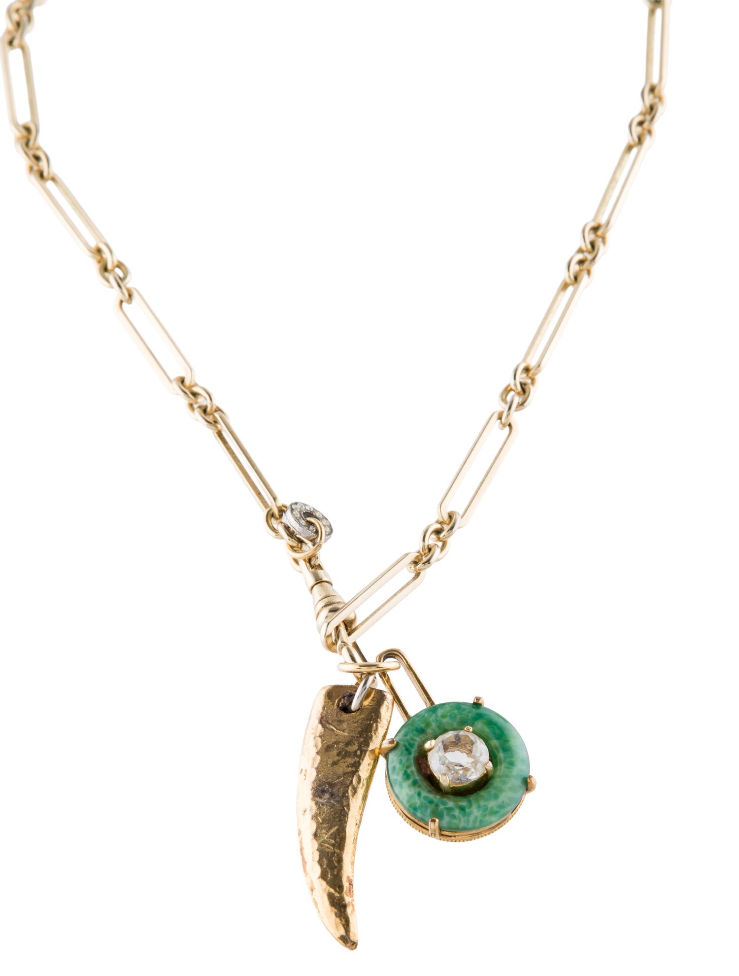 Maison Mayle Crystal, Glass& Resin Pendant Necklace