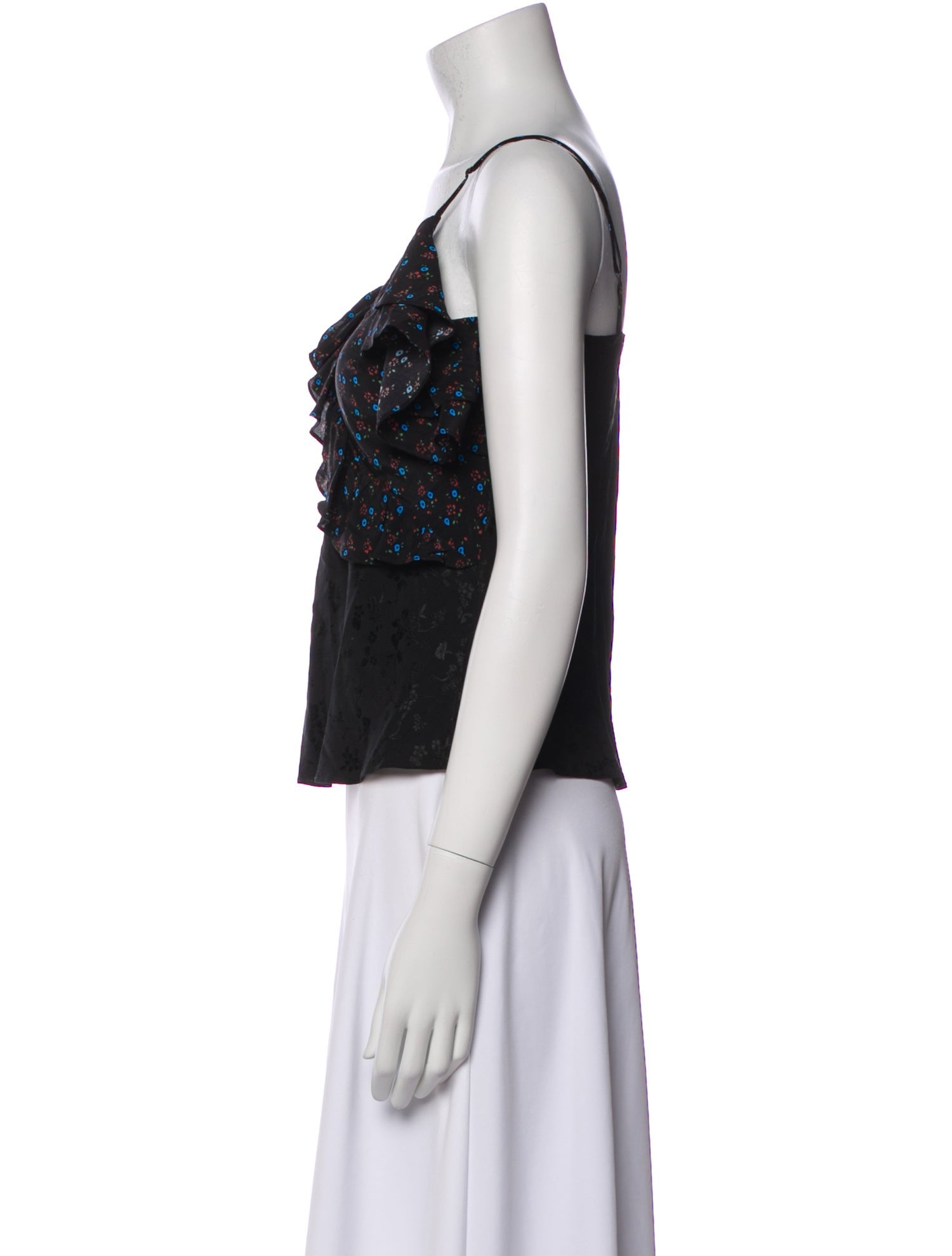 Maison Mayle Silk Floral Print Crop Top w/ Tags