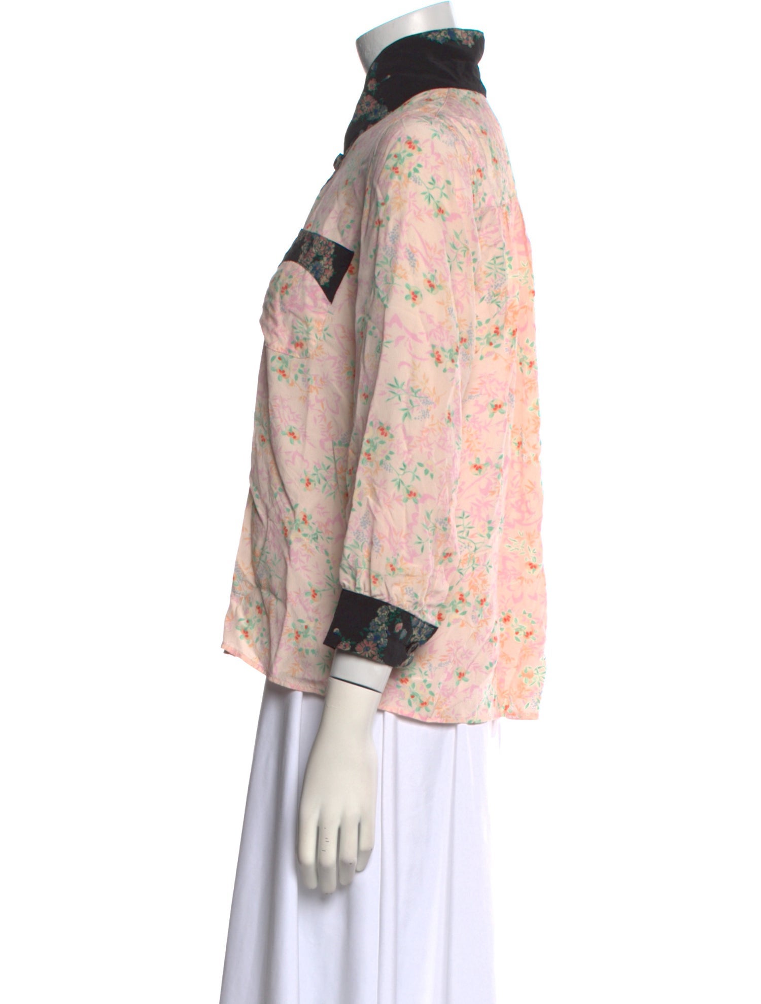 Maison Mayle Silk Floral Print Blouse