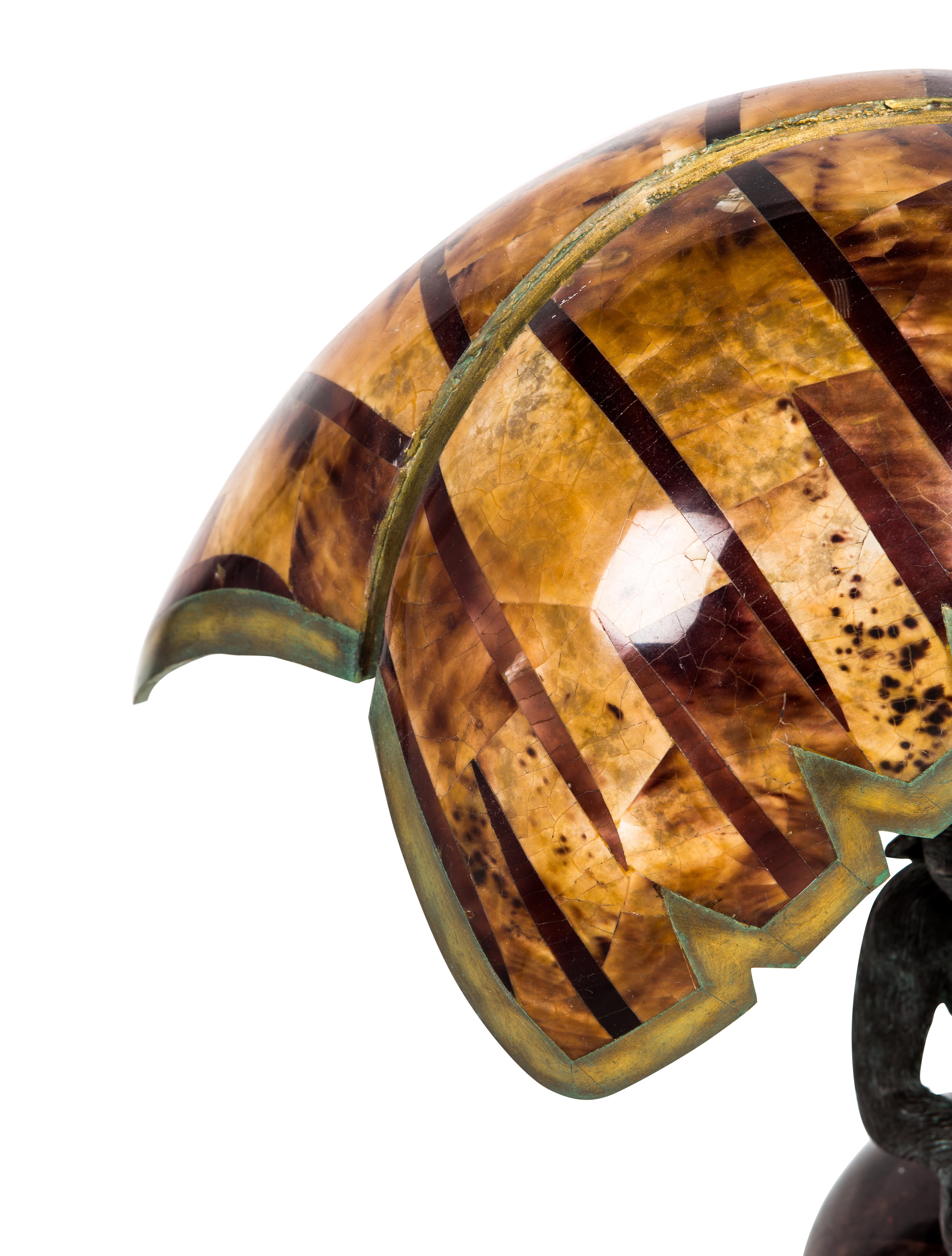 Maitland Smith Pair Of Penshell Banana Leaf Table Lamp Lighting Pair Of Penshell Banana Leaf Table Lamp