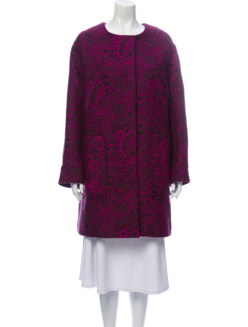 Mary Katrantzou Paisley Print Coat Purple