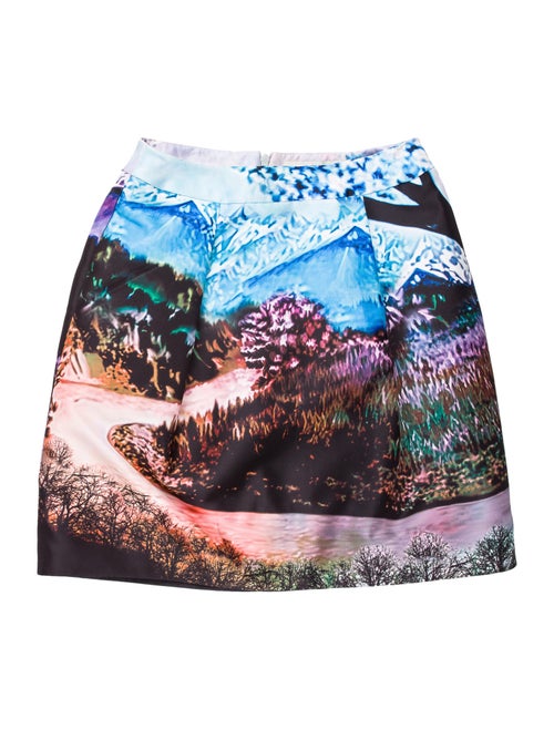 Mary Katrantzou Printed Mini Skirt Blue