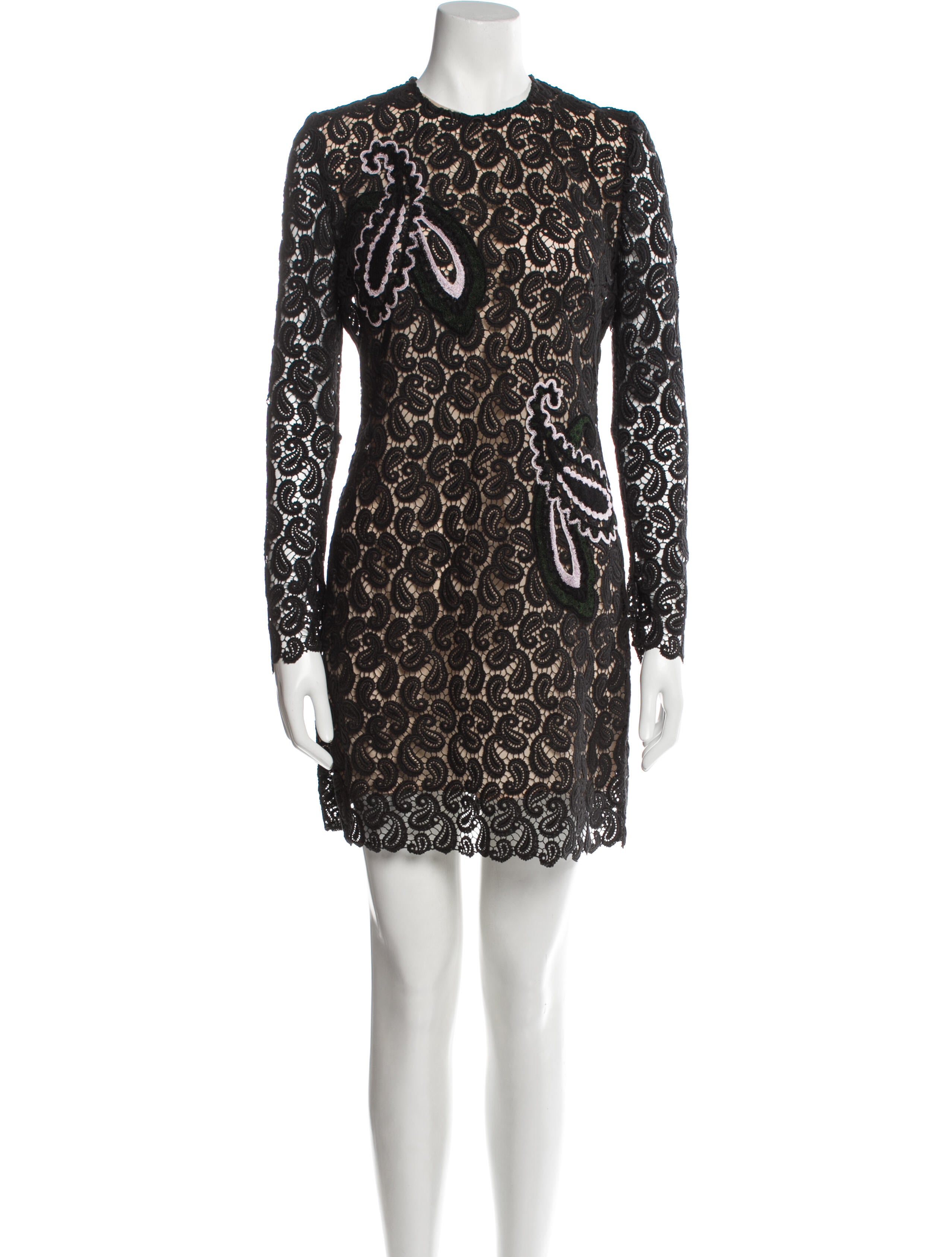 Mary Katrantzou Lace Pattern Mini Dress