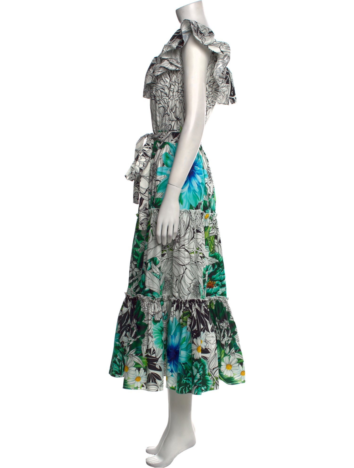 Mary Katrantzou Floral Print Midi Length Dress
