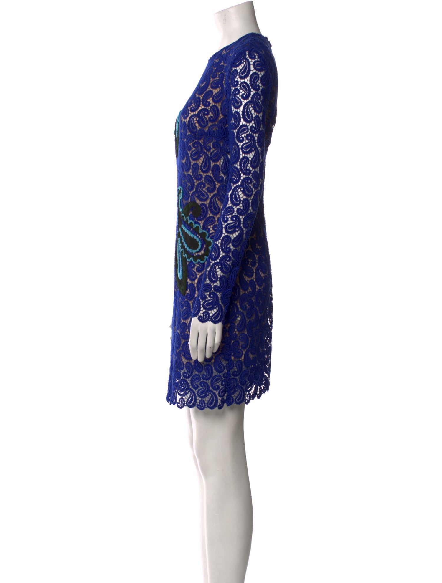 Mary Katrantzou Lace Pattern Mini Dress