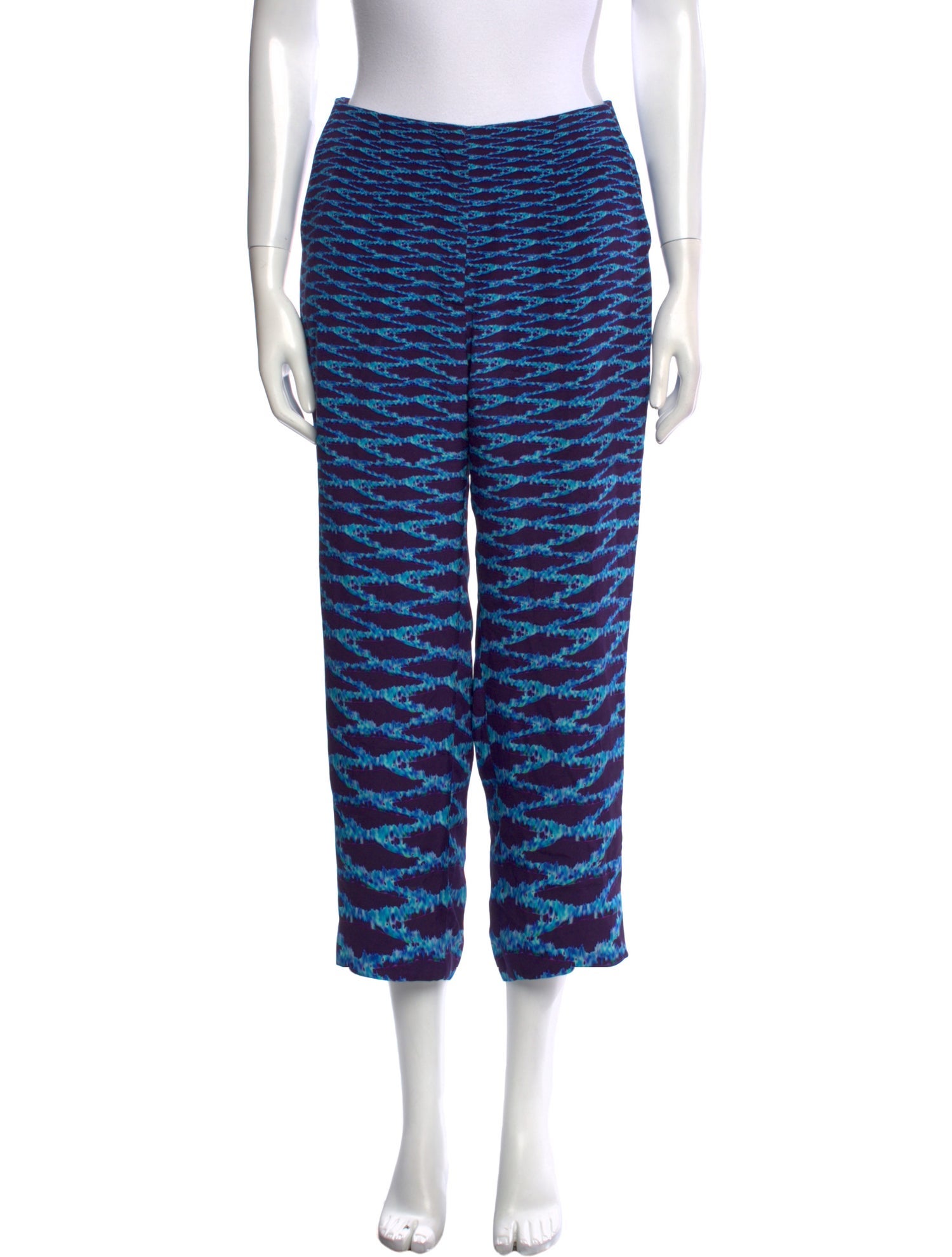 Mary Katrantzou Silk Straight Leg Pants