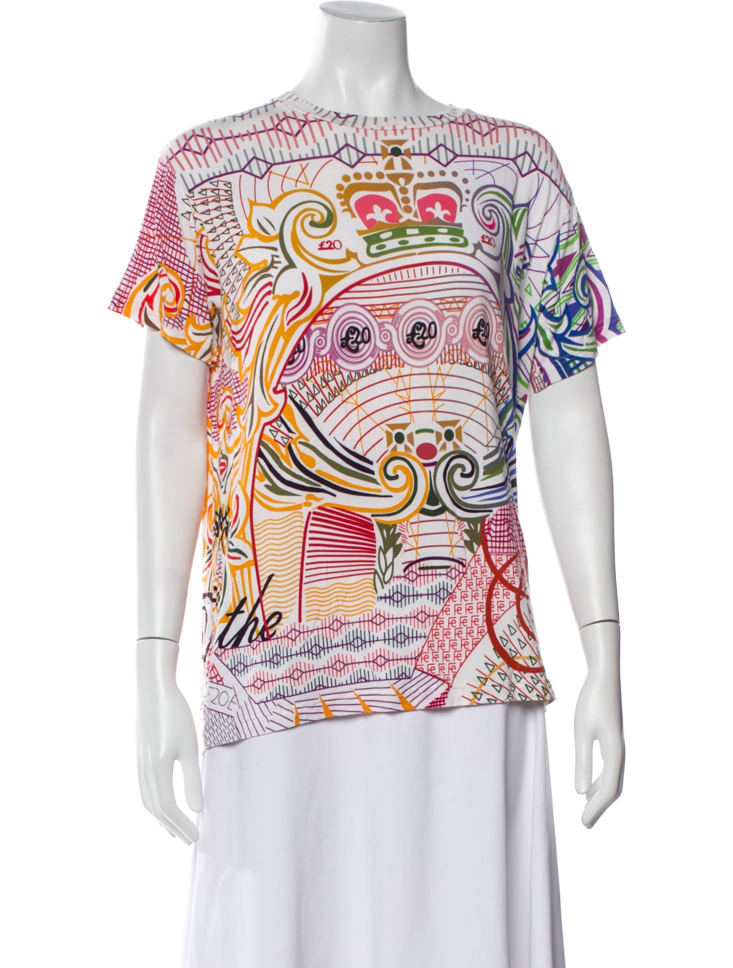 Mary Katrantzou Printed Bateau Neckline T-Shirt