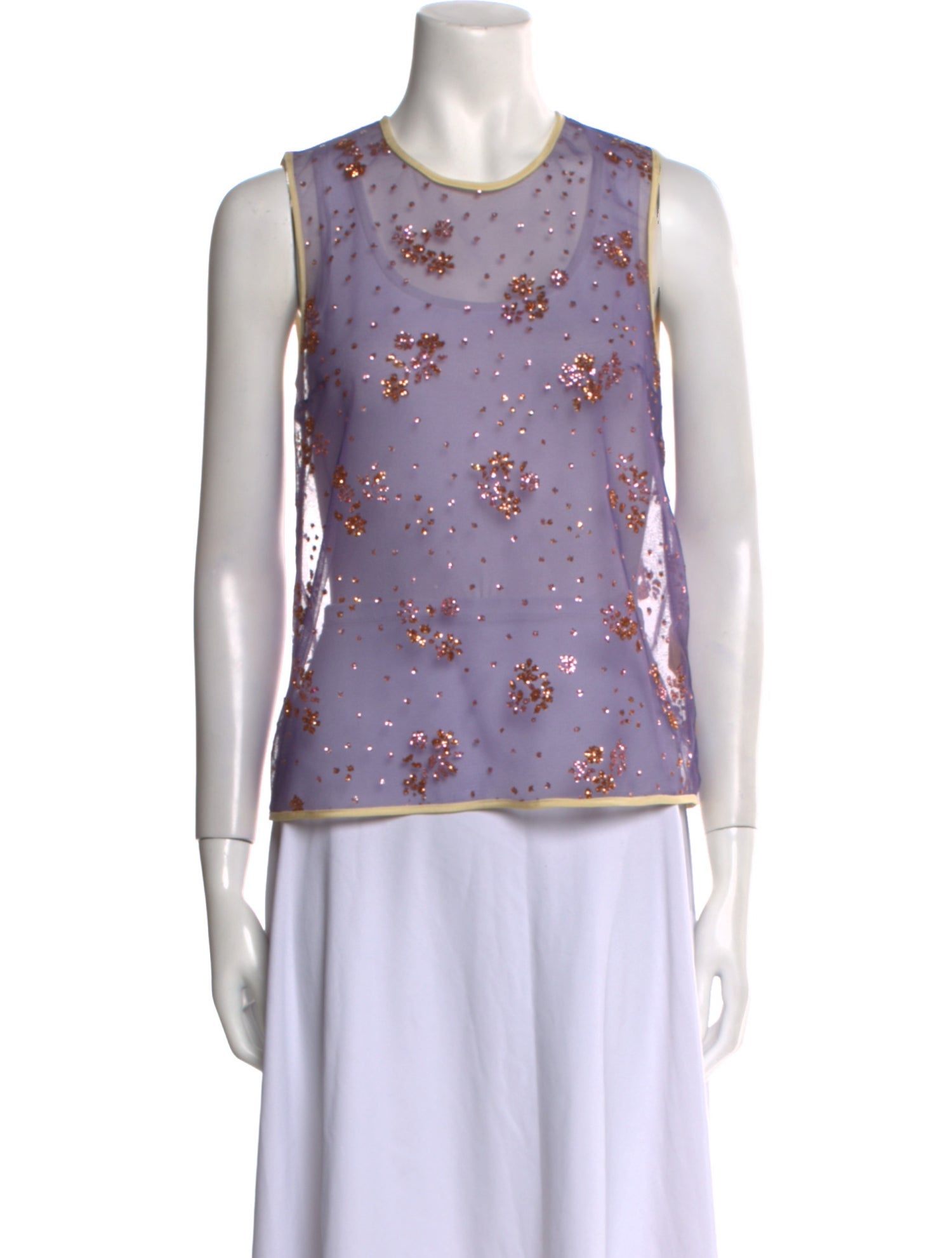 Mary Katrantzou Floral Print Crew Neck Top