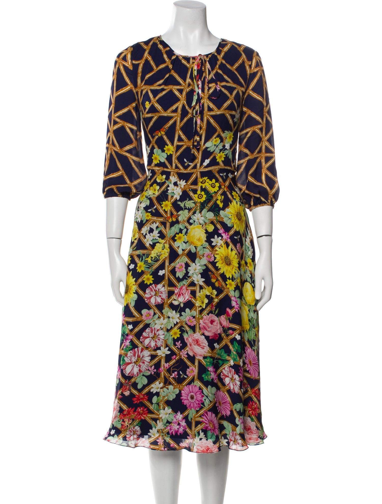 Mary Katrantzou Silk Midi Length Dress