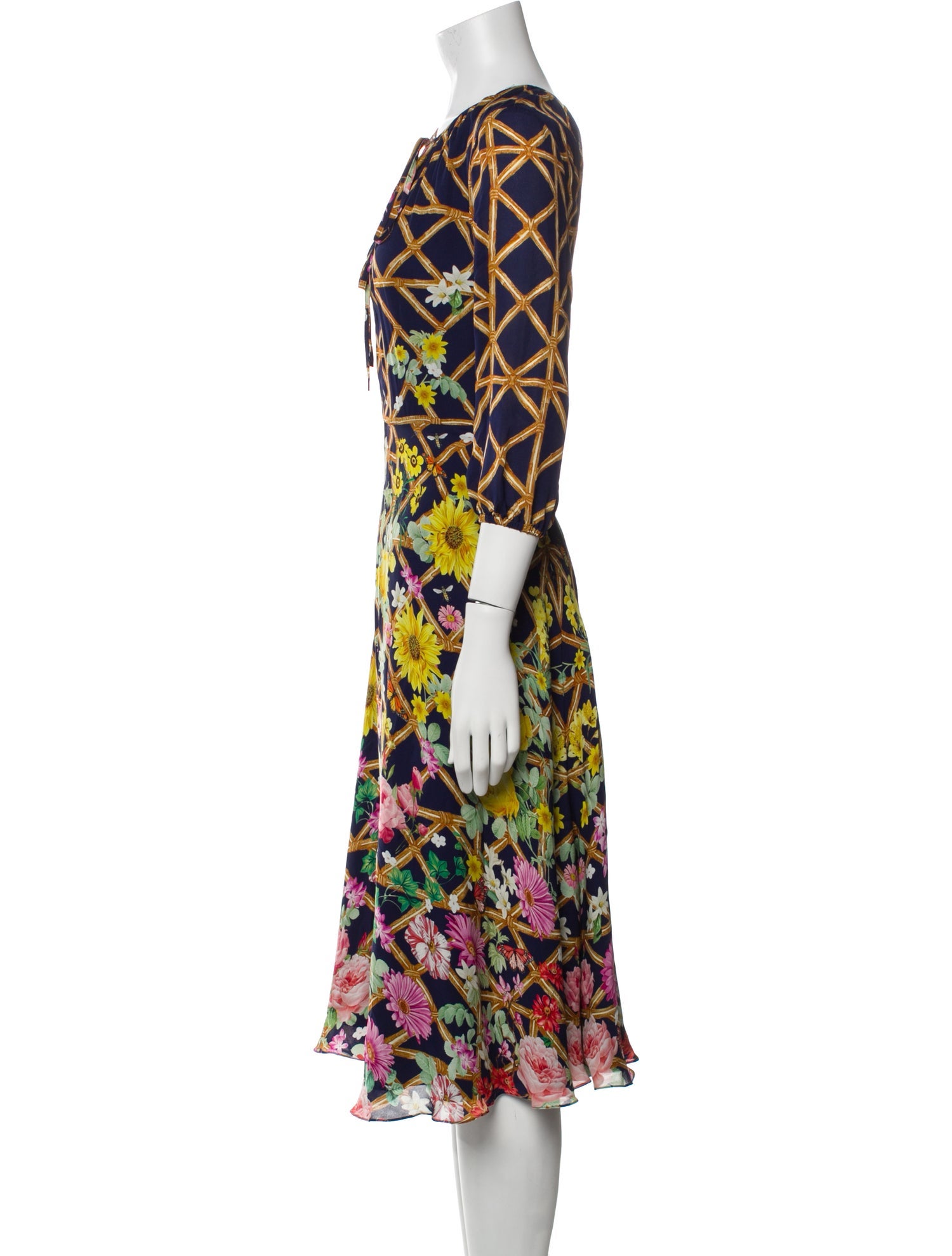 Mary Katrantzou Silk Midi Length Dress