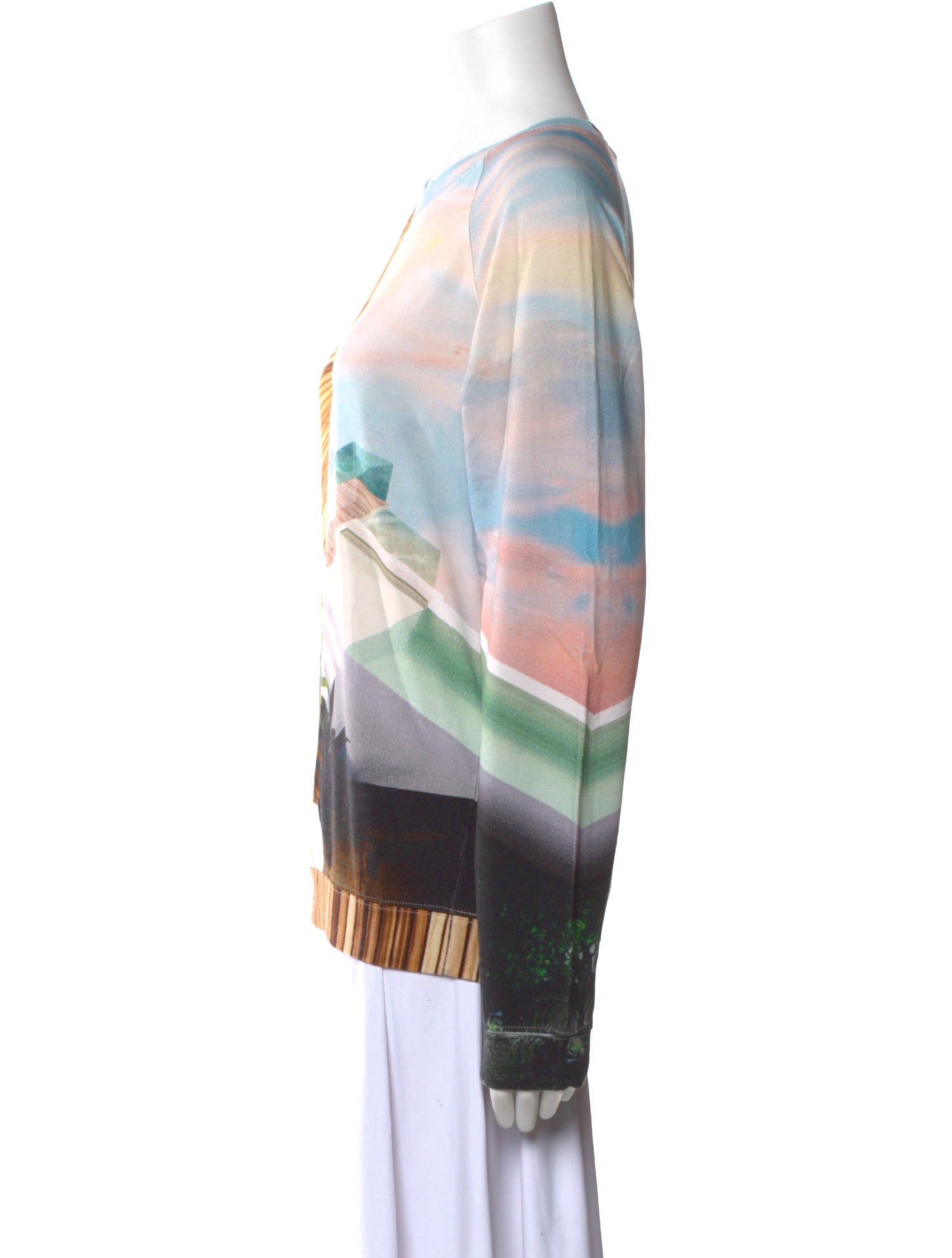 Mary Katrantzou Printed Bateau Neckline Sweatshirt