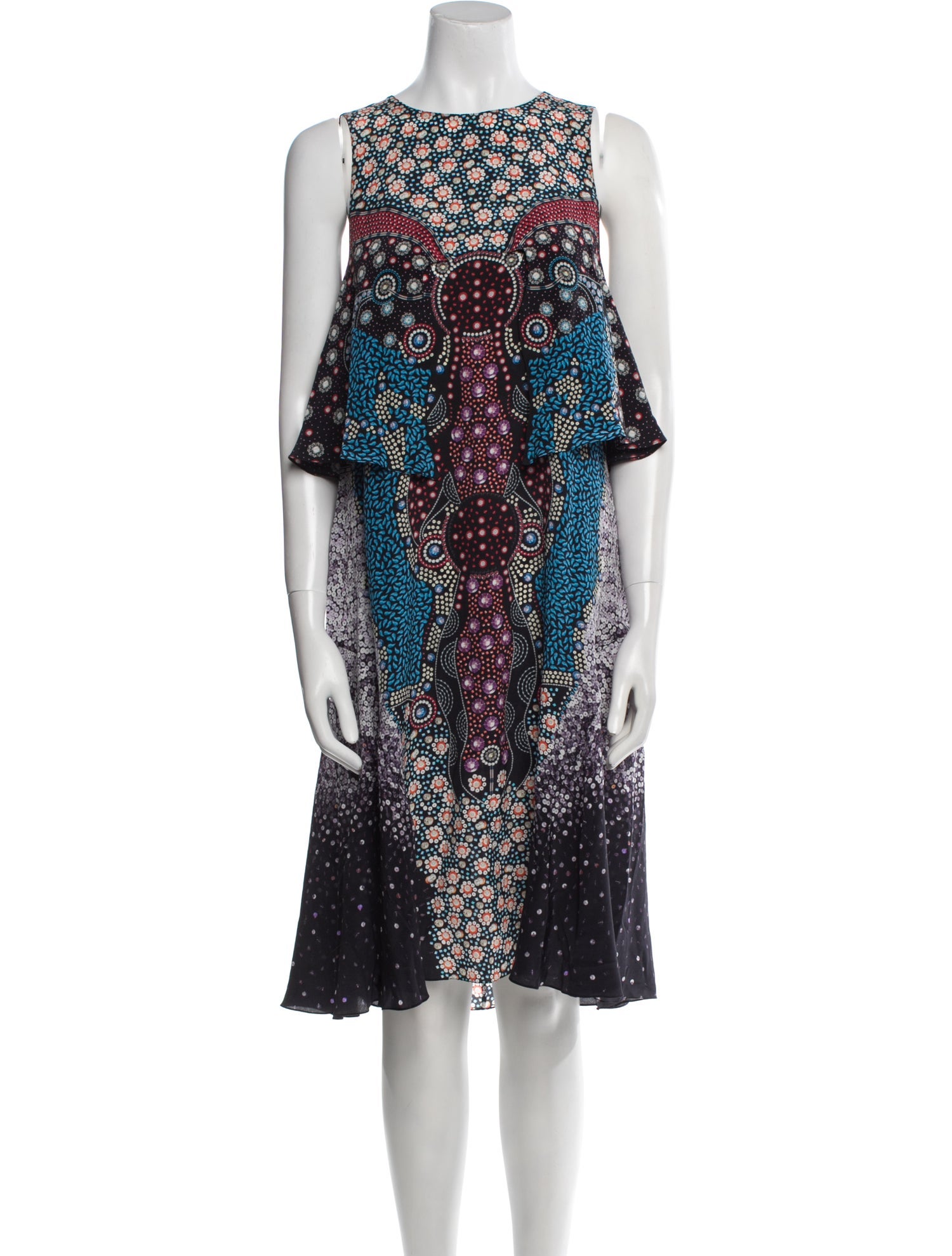 Mary Katrantzou Silk Knee-Length Dress w/ Tags