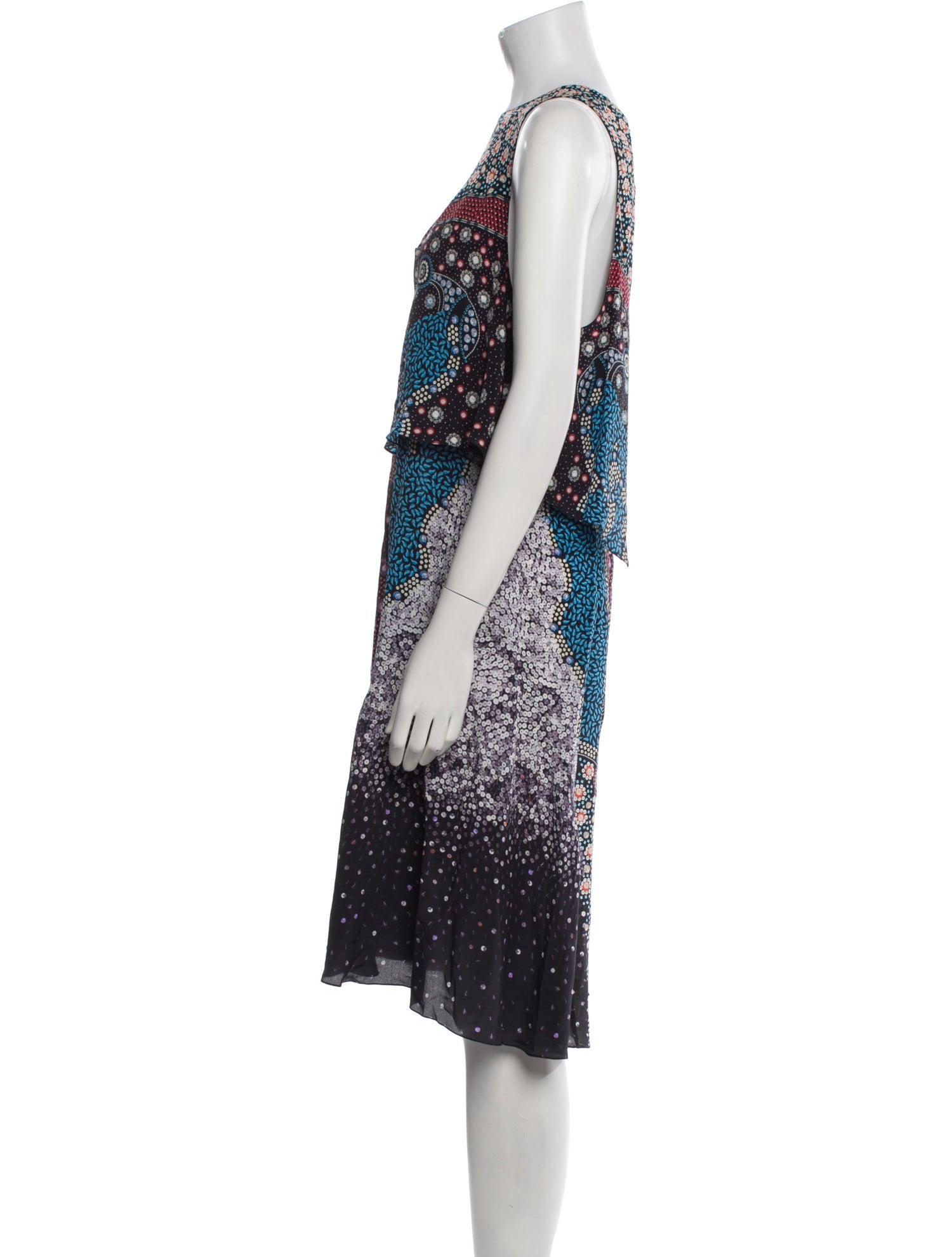 Mary Katrantzou Silk Knee-Length Dress w/ Tags