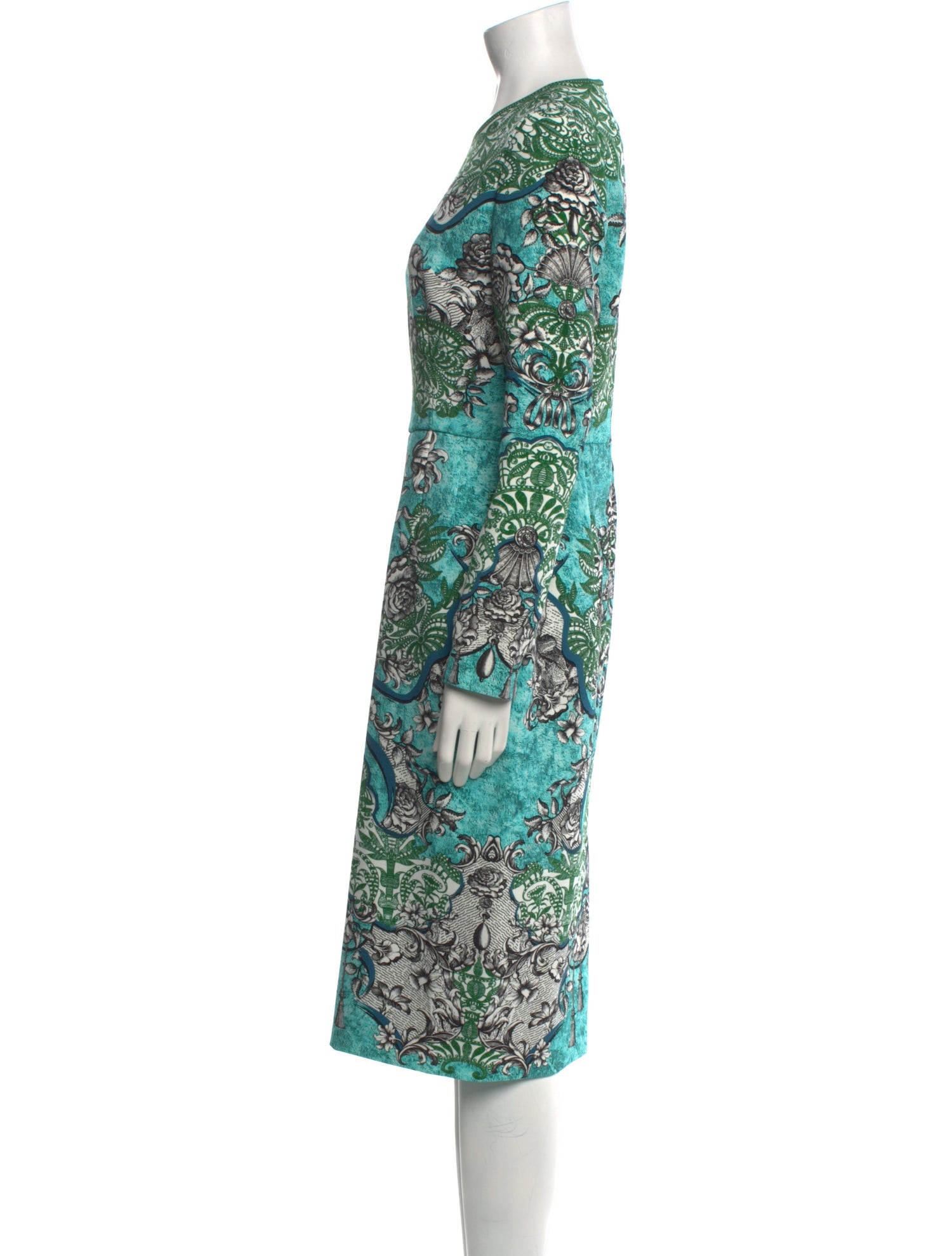 Mary Katrantzou Printed Midi Length Dress w/ Tags