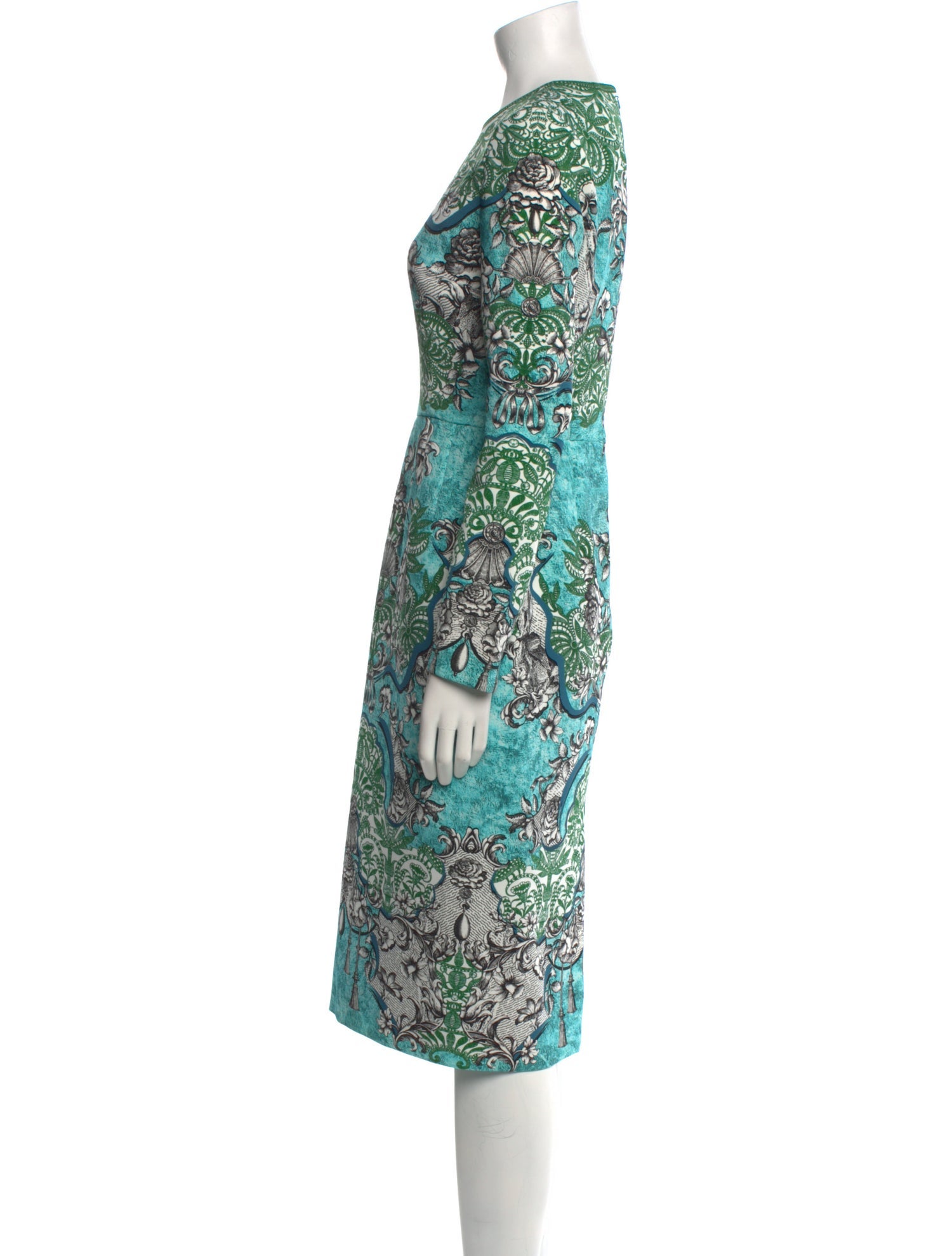 Mary Katrantzou Printed Midi Length Dress w/ Tags