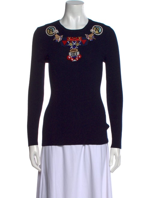 Mary Katrantzou Virgin Wool Graphic Print Top