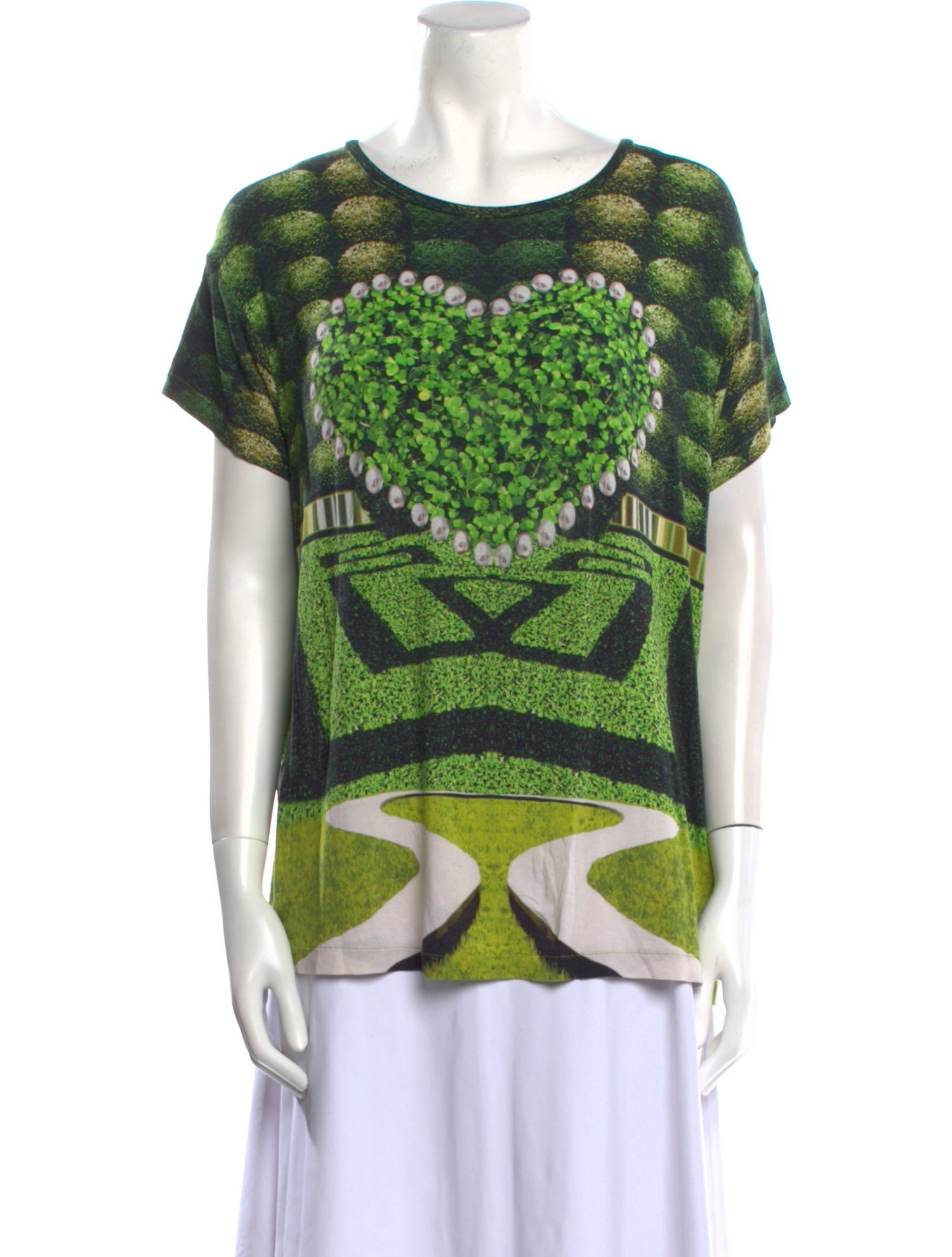 Mary Katrantzou Printed Bateau Neckline T-Shirt