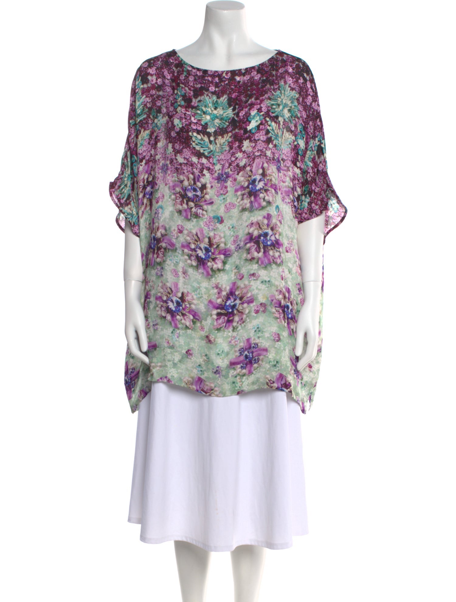 Mary Katrantzou Silk Floral Print Tunic