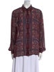 Mary Katrantzou Silk Printed Button-Up Top