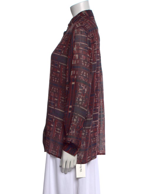 Mary Katrantzou Silk Printed Button-Up Top