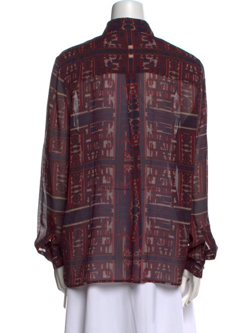 Mary Katrantzou Silk Printed Button-Up Top