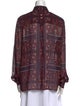 Mary Katrantzou Silk Printed Button-Up Top