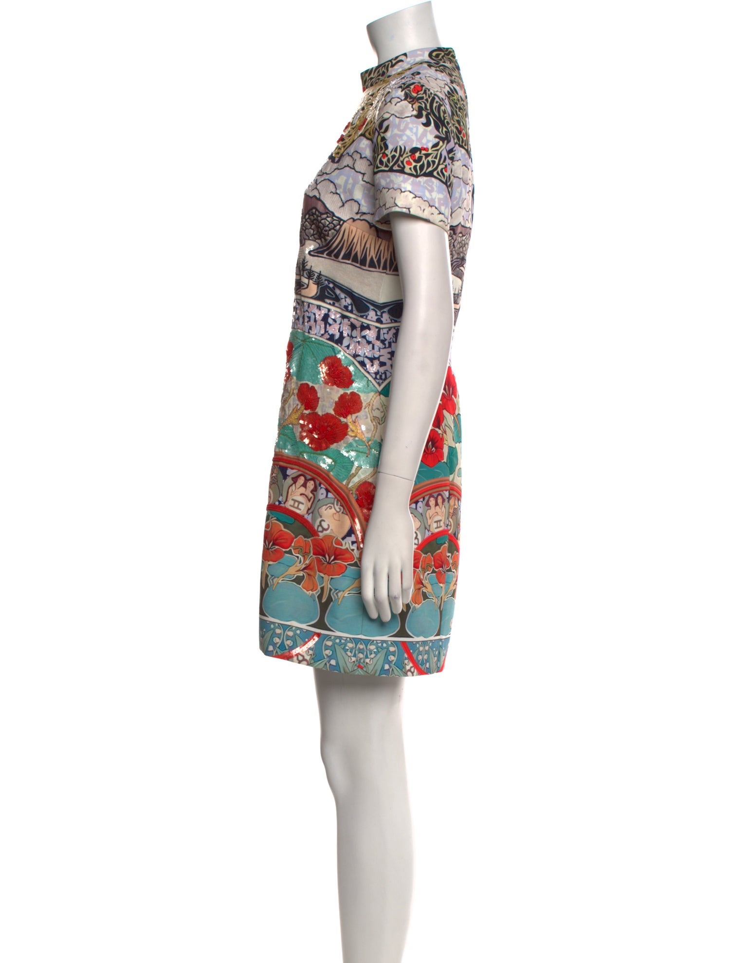 Mary Katrantzou Printed Mini Dress