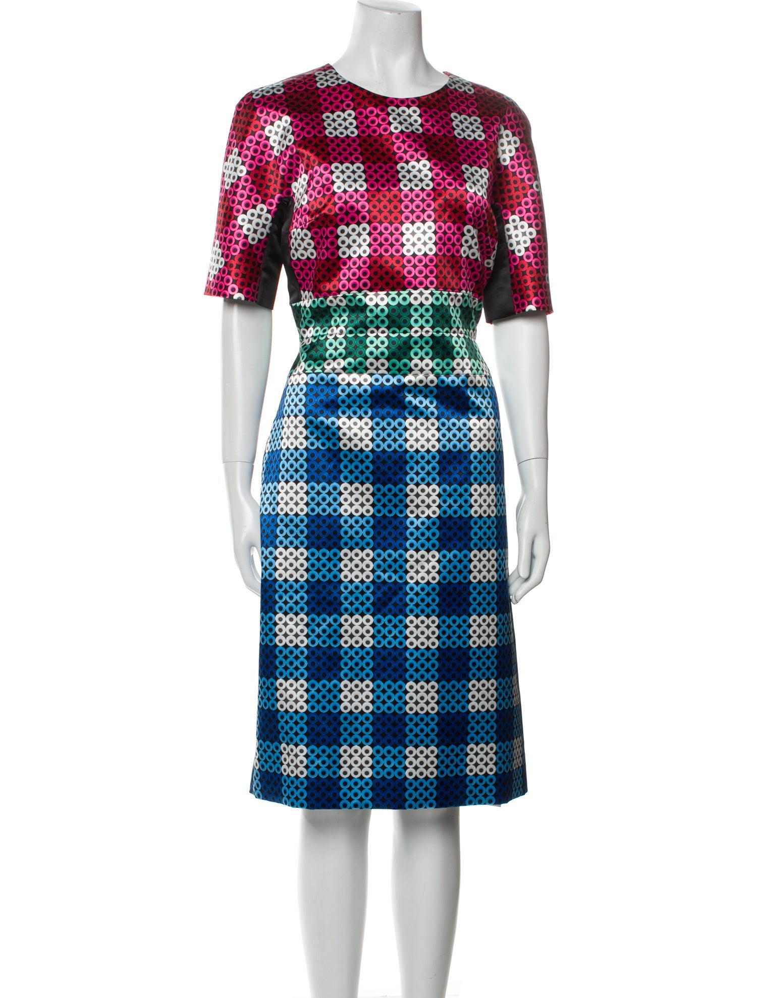Mary Katrantzou Plaid Print Midi Length Dress