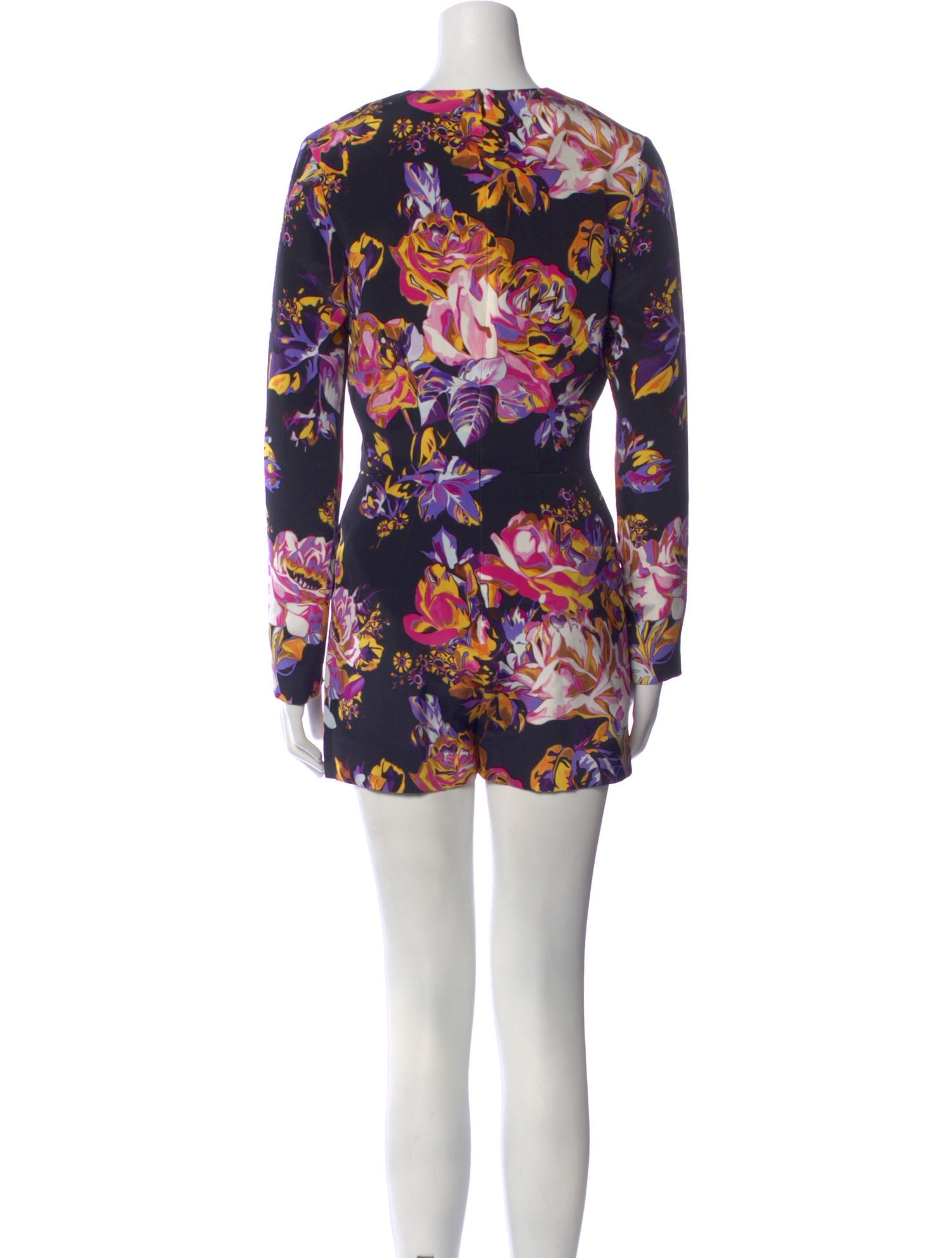 Mary Katrantzou Silk Floral Print Romper