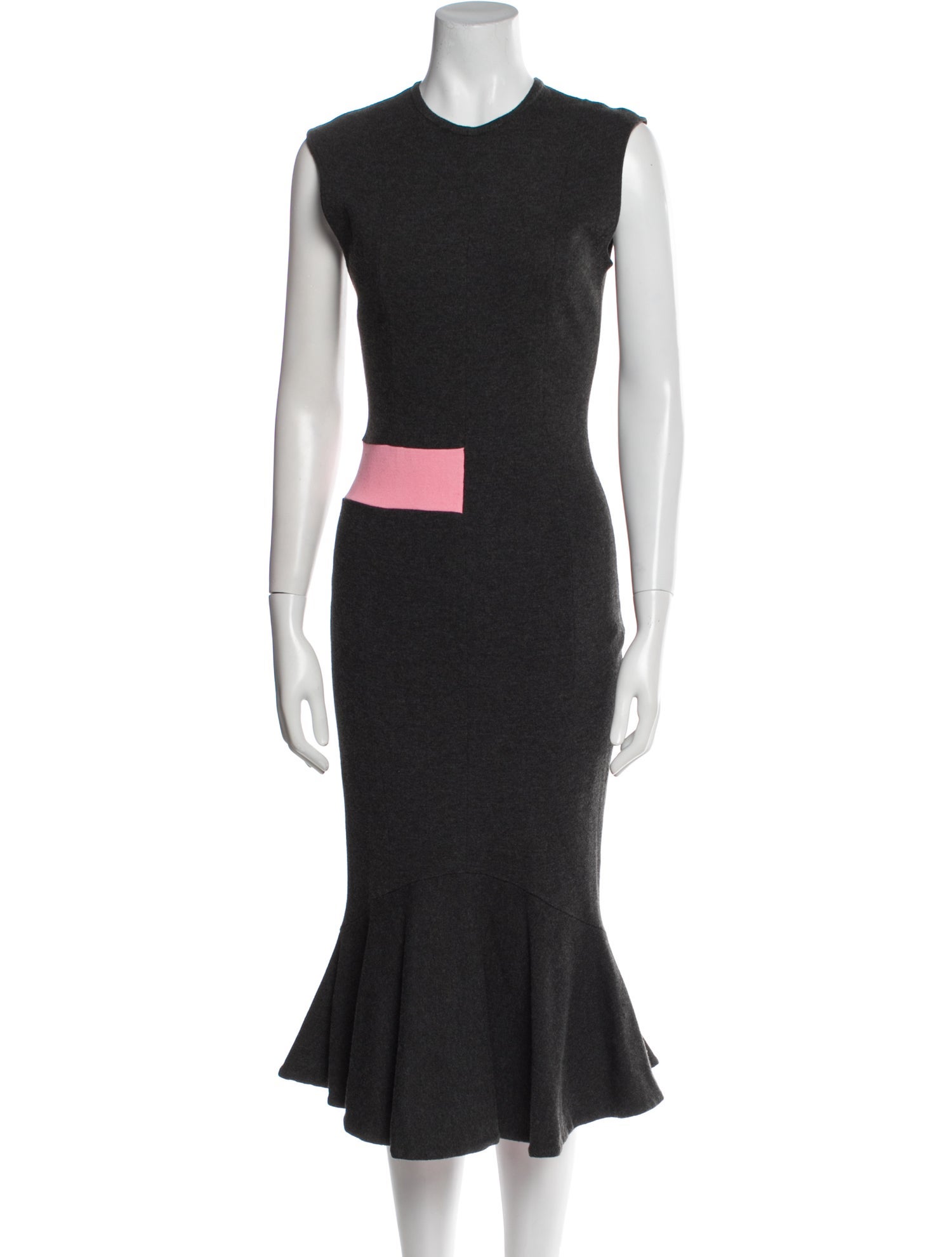 Mary Katrantzou Colorblock Pattern Midi Length Dress