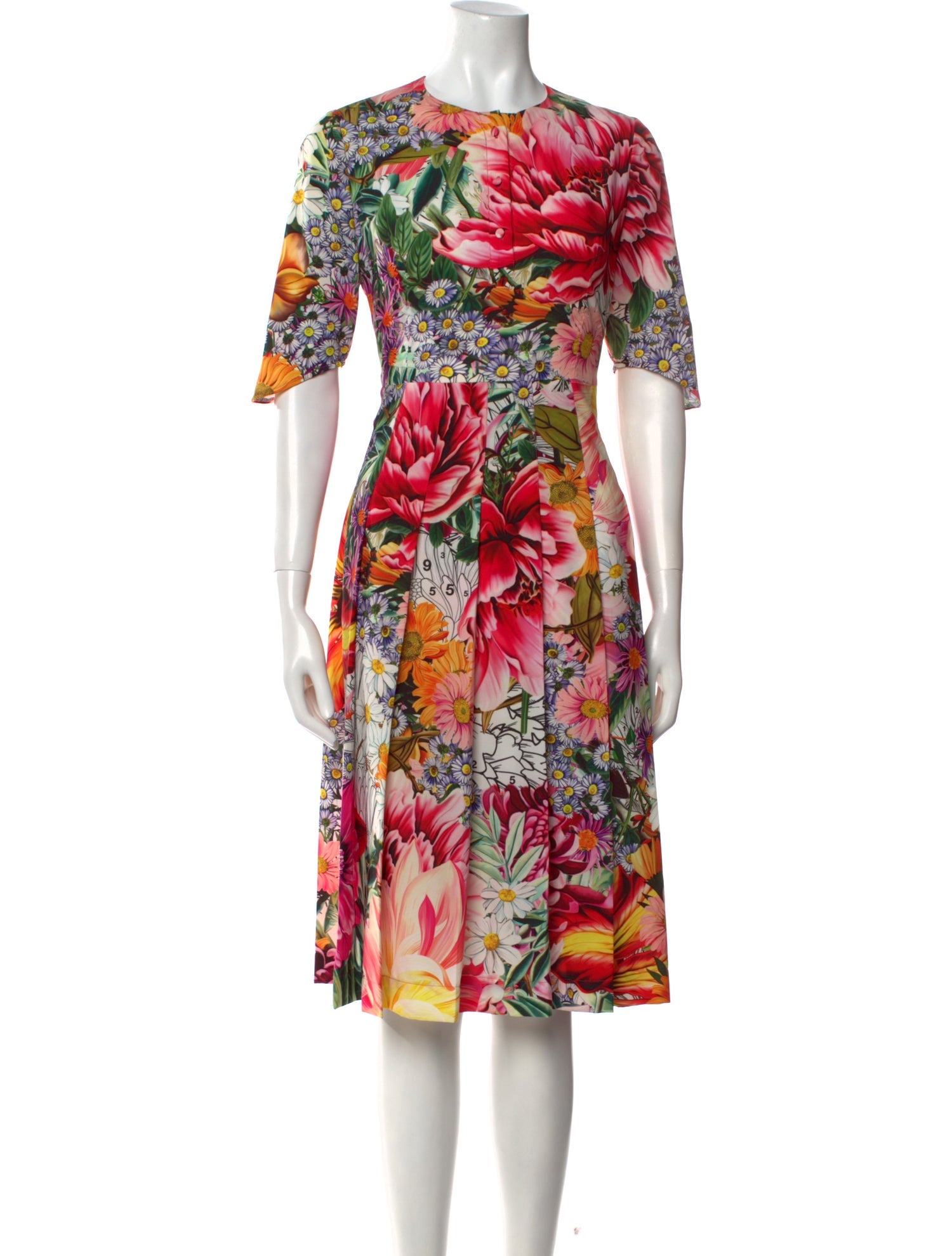 Mary Katrantzou Floral Print Midi Length Dress
