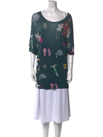 Mary Katrantzou Floral Print Bateau Neckline Tunic