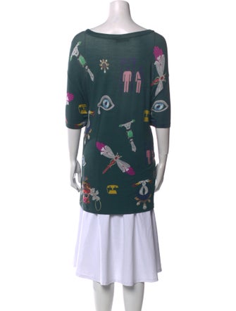 Mary Katrantzou Floral Print Bateau Neckline Tunic