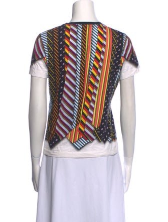 Mary Katrantzou Striped Crew Neck Blouse