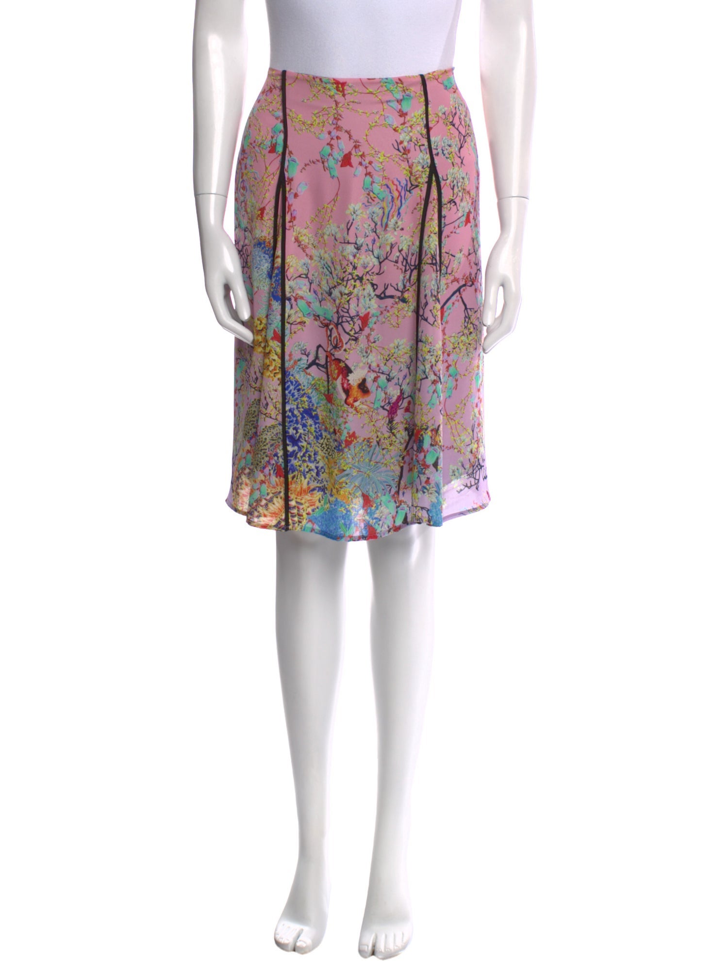 Mary Katrantzou Silk Knee-Length Skirt