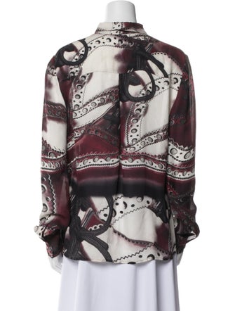 Mary Katrantzou Silk Printed Button-Up Top
