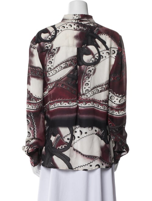 Mary Katrantzou Silk Printed Button-Up Top