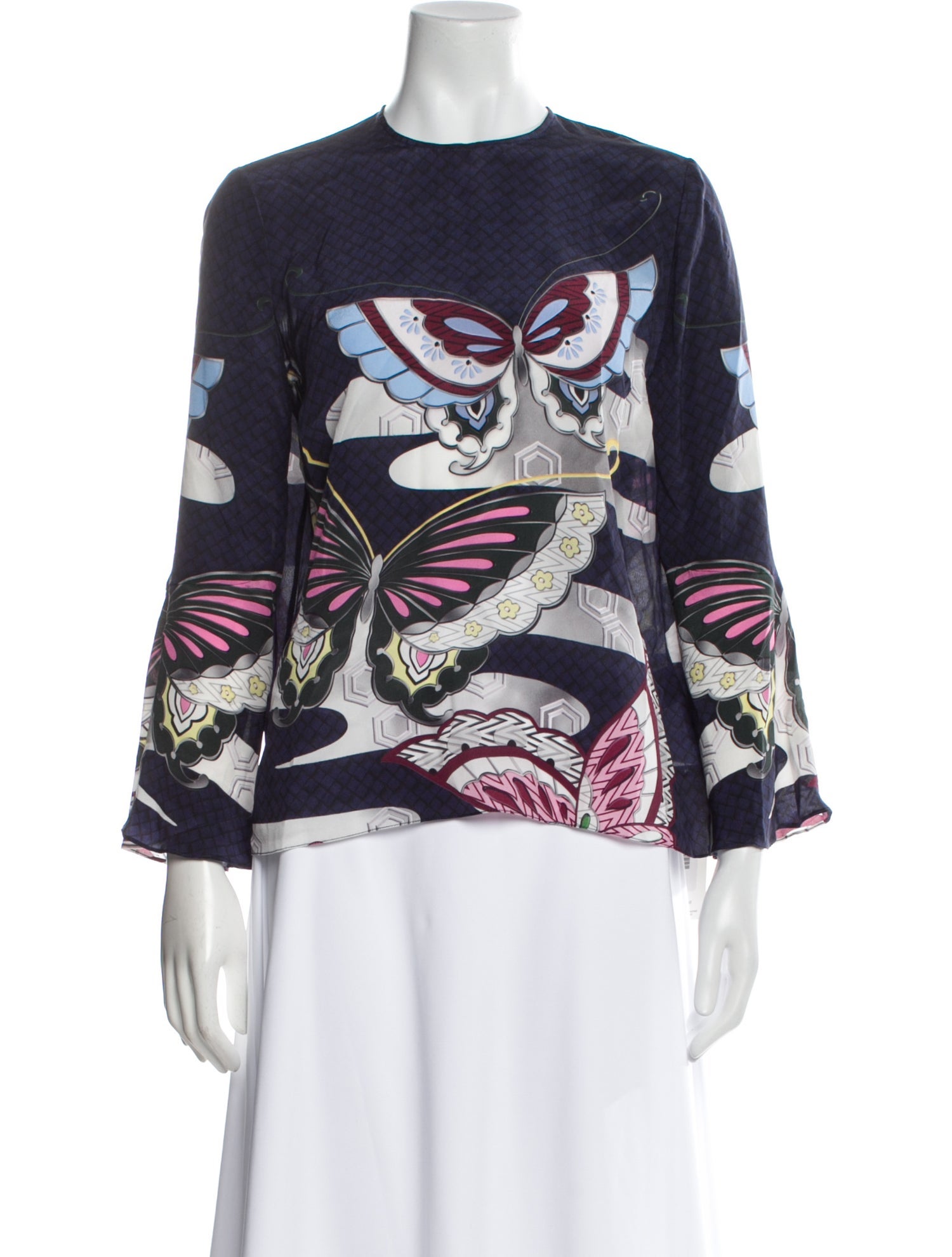Mary Katrantzou Silk Printed Blouse