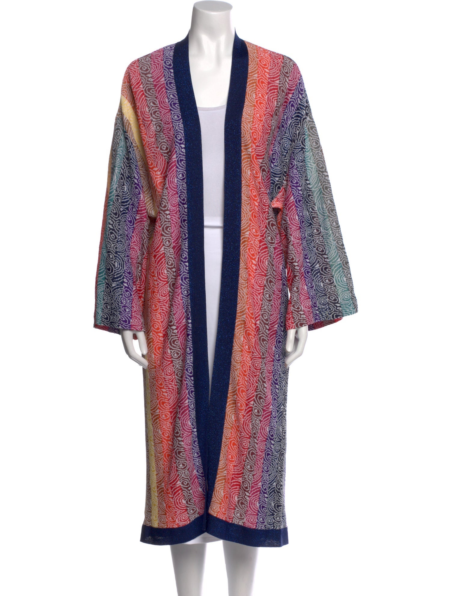 Mary Katrantzou Printed Open Front Sweater