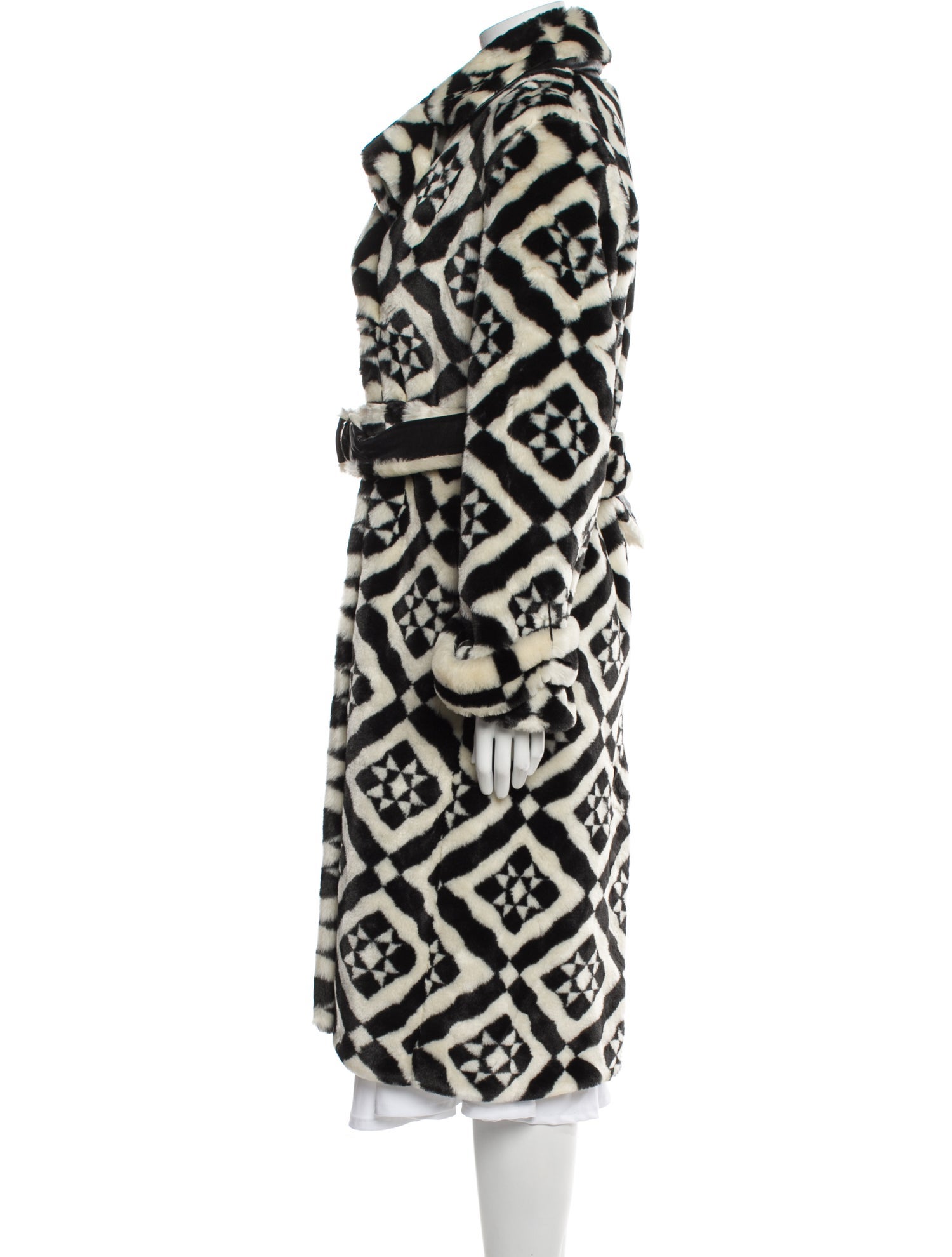 Mary Katrantzou Printed Faux Fur Coat