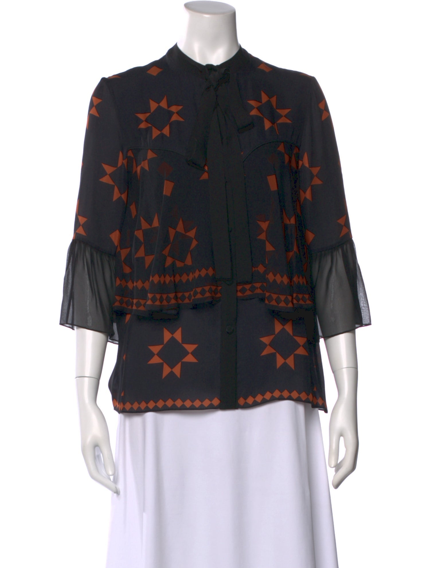 Mary Katrantzou Silk Printed Blouse