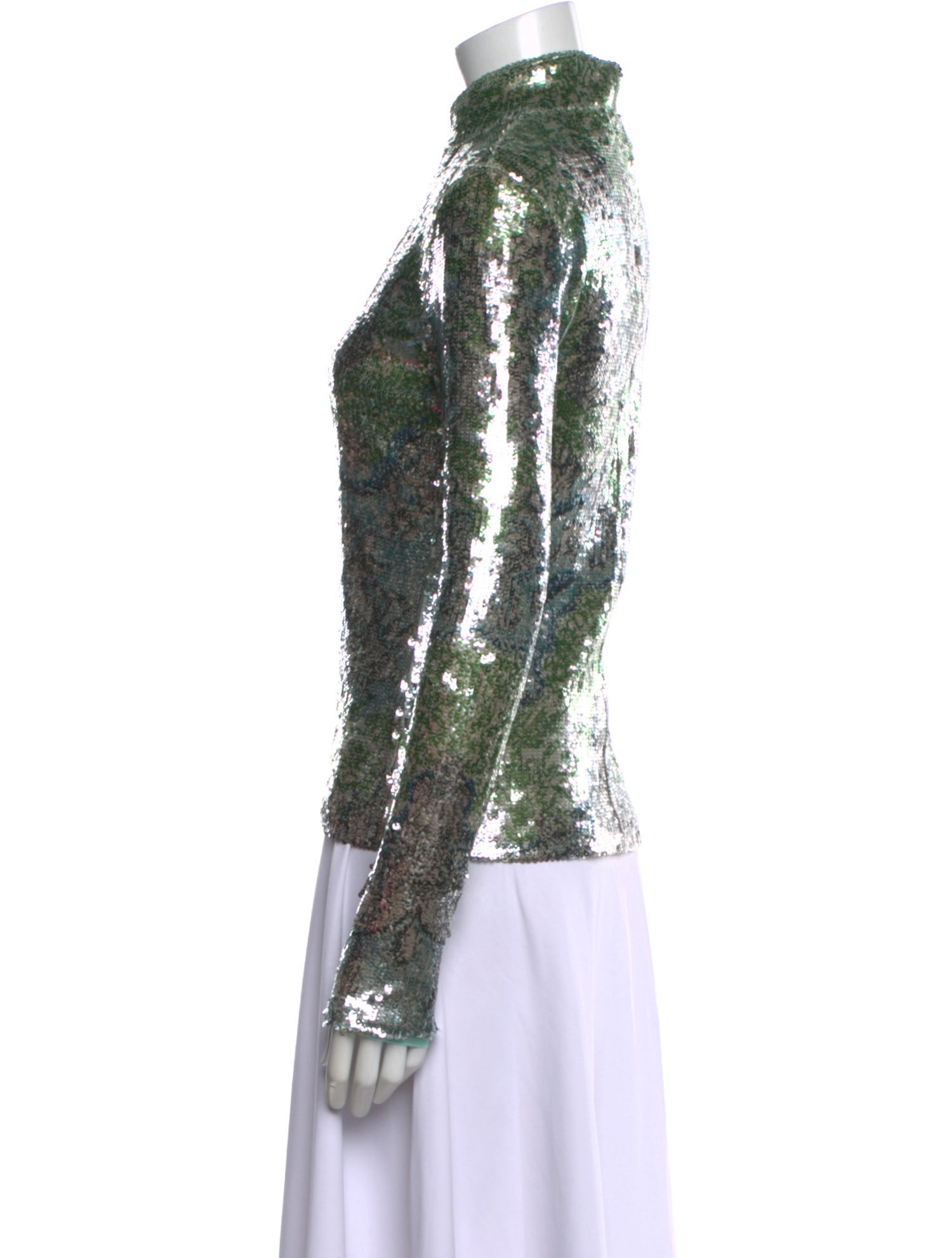 Mary Katrantzou Patterned Turtleneck Top