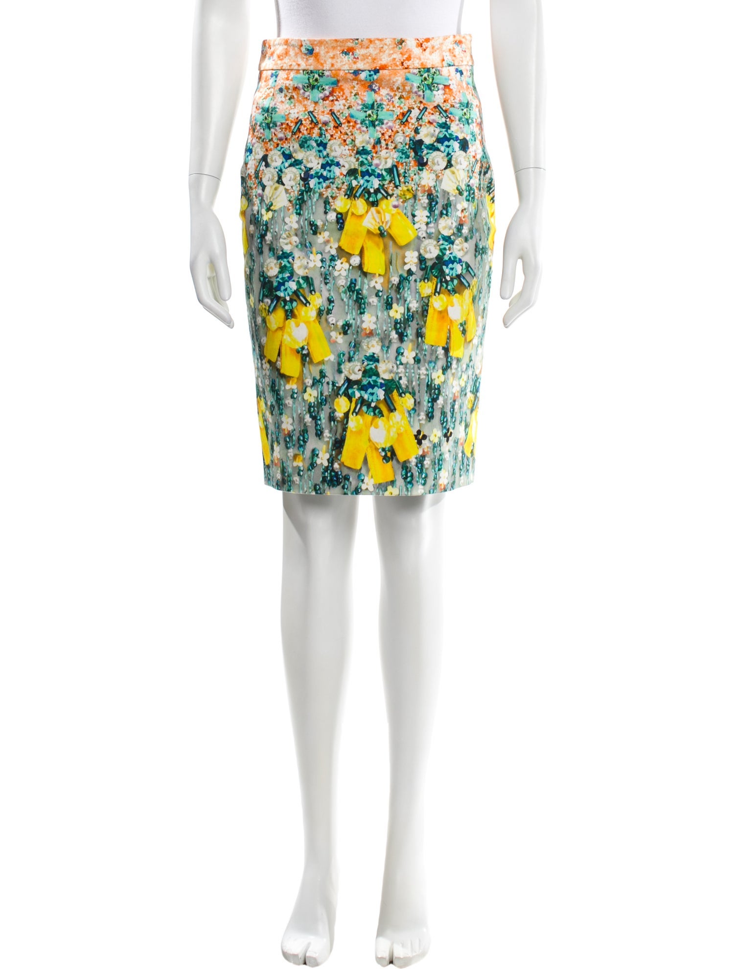 Mary Katrantzou Floral Print Knee-Length Skirt