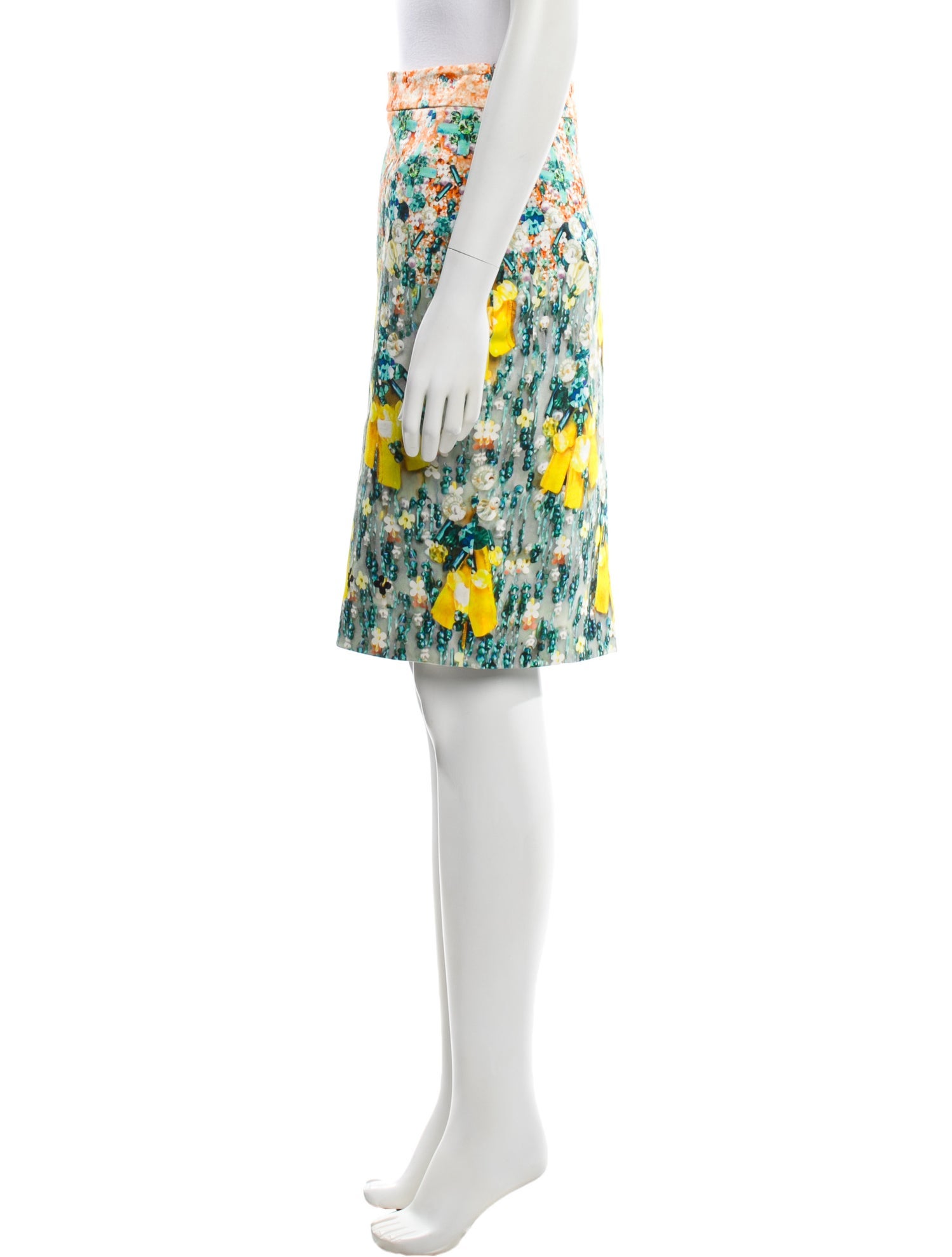 Mary Katrantzou Floral Print Knee-Length Skirt