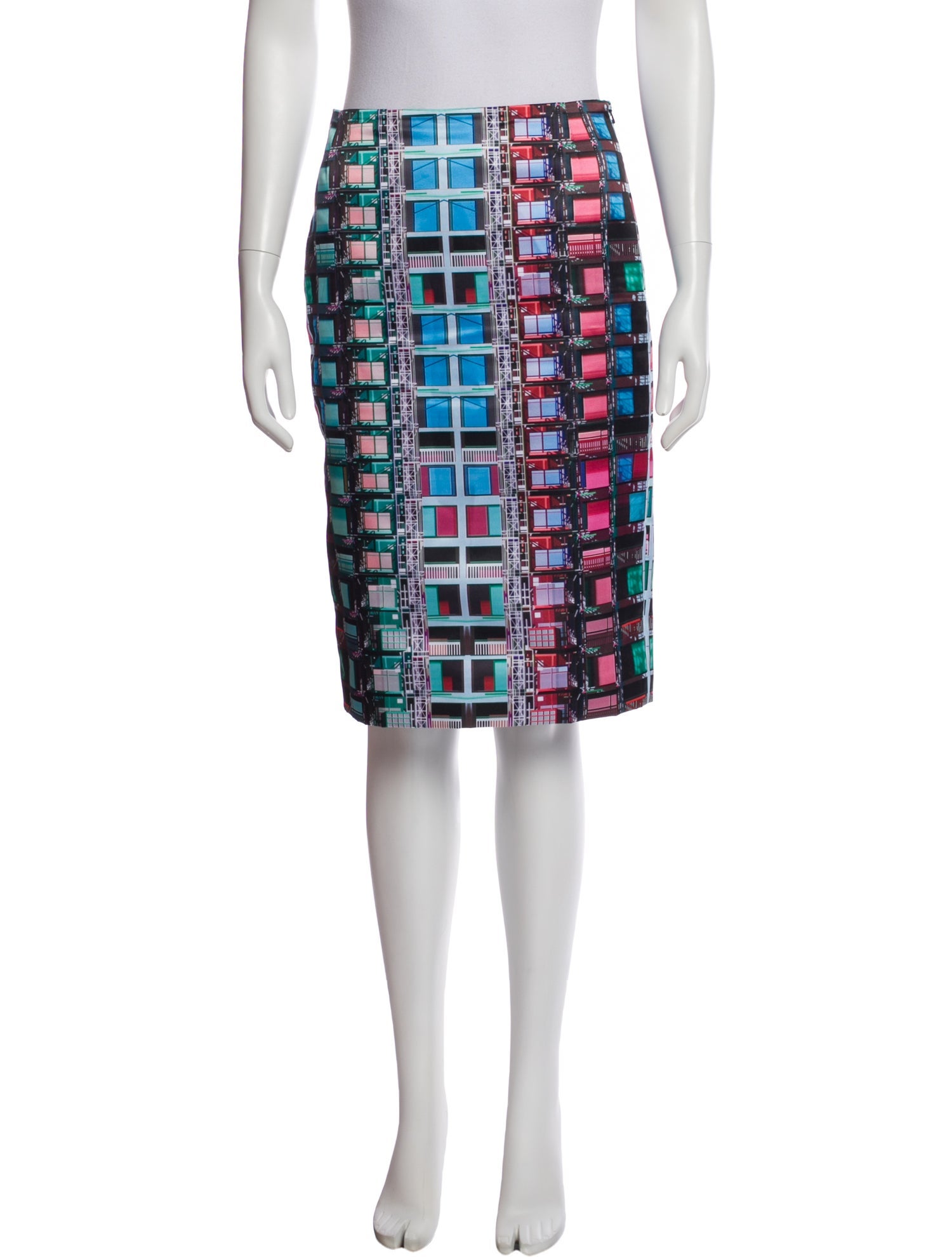 Mary Katrantzou Plaid Print Knee-Length Skirt