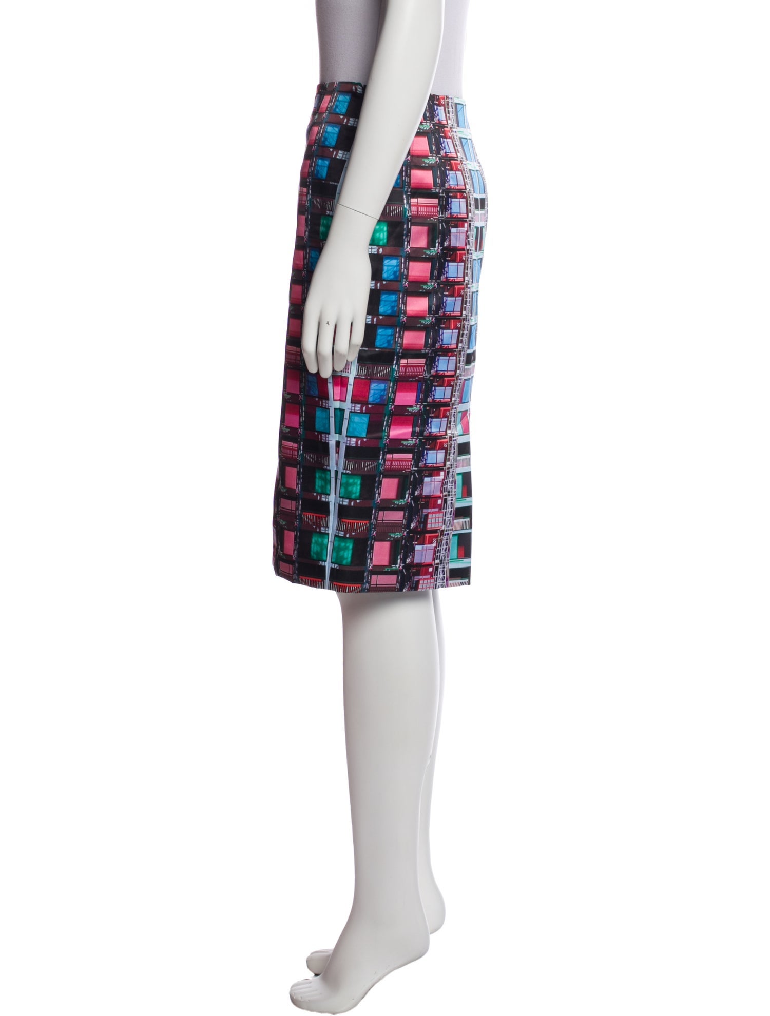 Mary Katrantzou Plaid Print Knee-Length Skirt